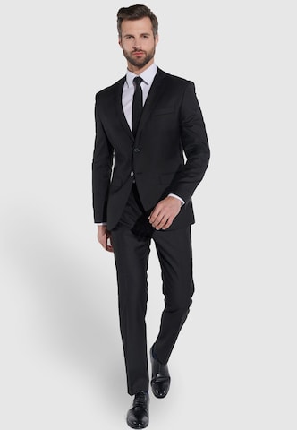 Steffen Klein Slimfit Anzug in Schwarz: Vorderseite