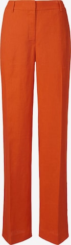 Peter Hahn Boot cut Pleated Pants in Orange: front