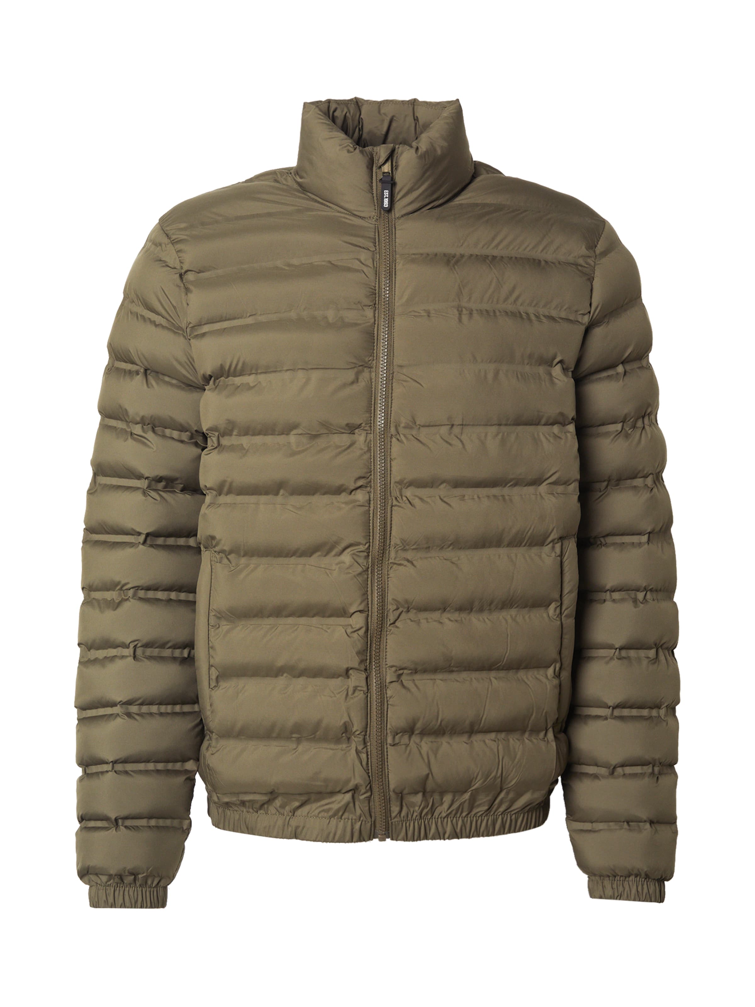 INDICODE JEANS Prehodna jakna 'Bjarne' | zelena barva: sprednja stran