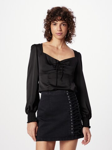 GUESS - Blusa 'ADELAIDE' em preto: frente