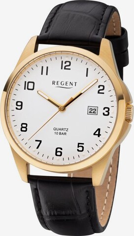 REGENT Analog Watch in Black: front