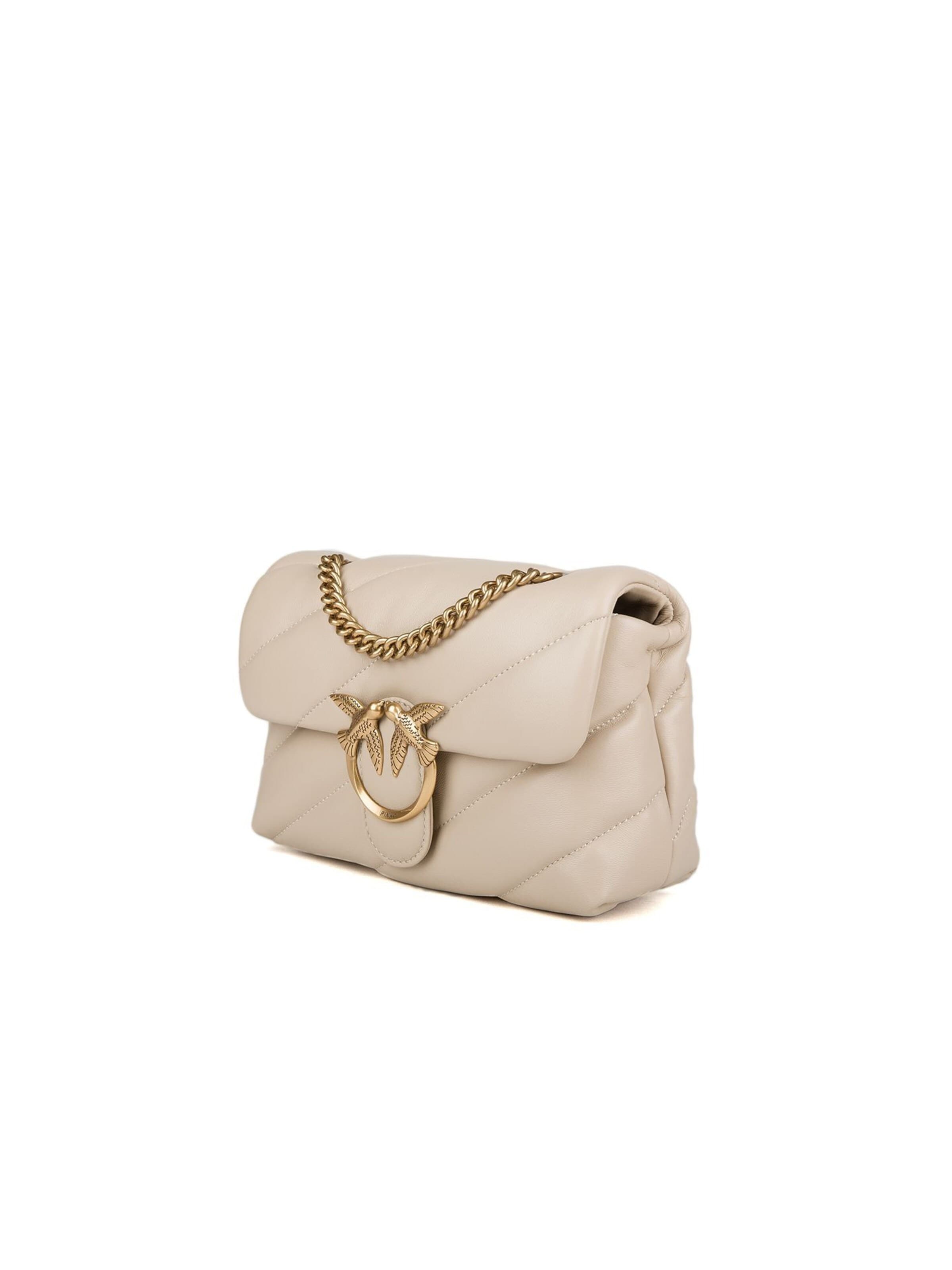 Borsa a tracolla 'Mini Love Puff Crossbody Bag' di PINKO in beige