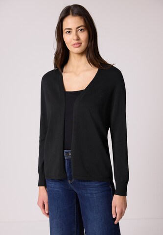 STREET ONE Knit Cardigan in Black: front