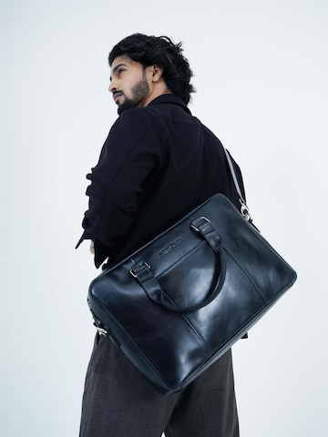 NEGOTIA Leather Laptop Bag 'Apex' in Black