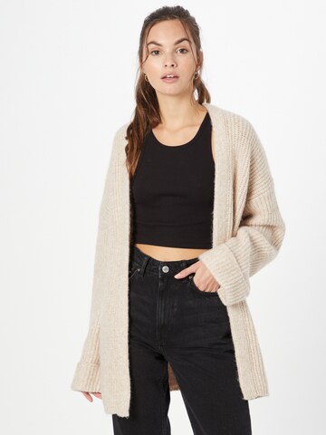 ABOUT YOU Knit Cardigan 'Laura' in Beige: front
