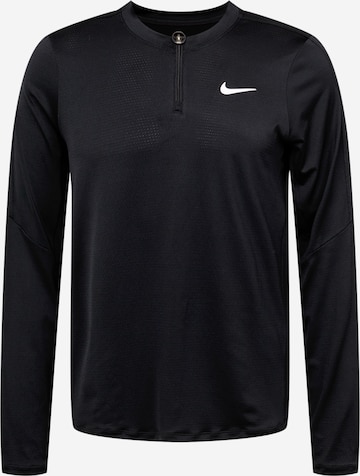 NIKE Functioneel shirt 'Court Advantage' in Zwart: voorkant