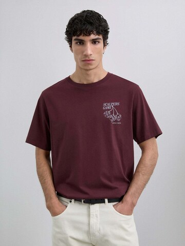 Scalpers Tričko 'Scdice' - Červená: predná strana