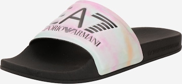 Flip-flops de la EA7 Emporio Armani pe alb: față