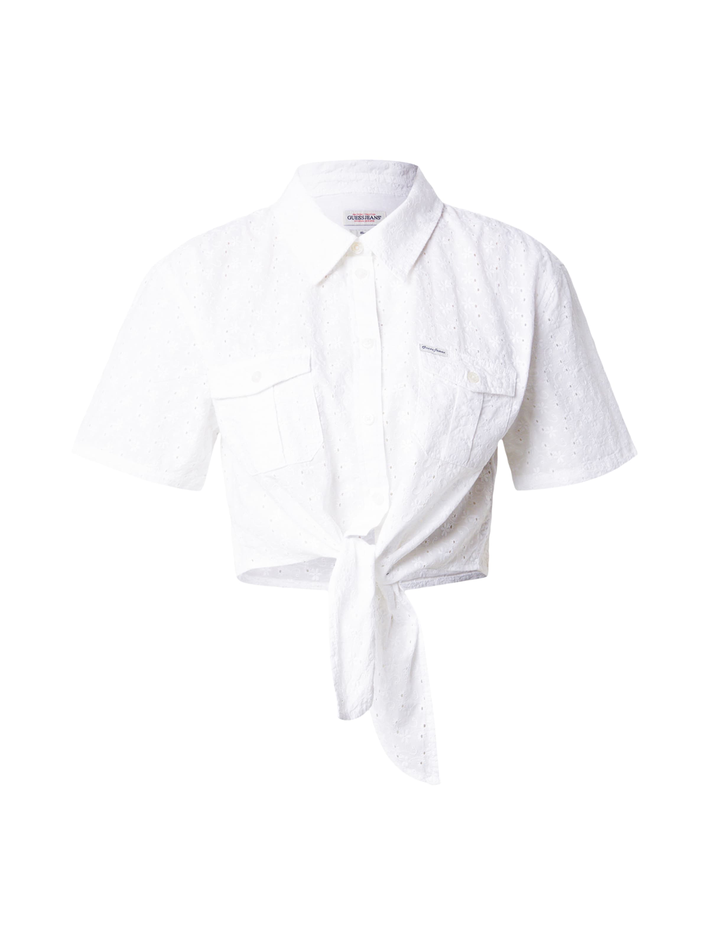 Chemisier GUESS JEANS en blanc : devant