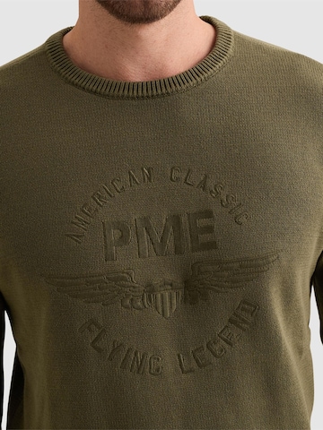 Pull-over 'Pullover with crewneck and artwork' PME Legend en vert