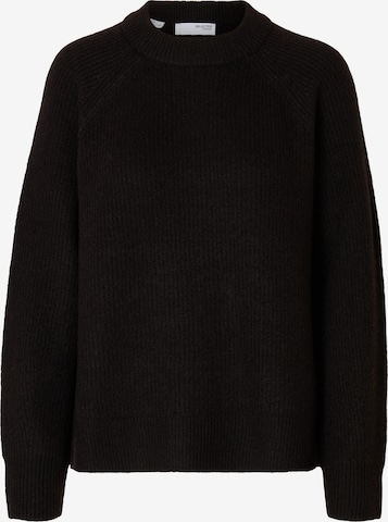SELECTED FEMME Sweter 'SLWLULU' w kolorze czarny: przód