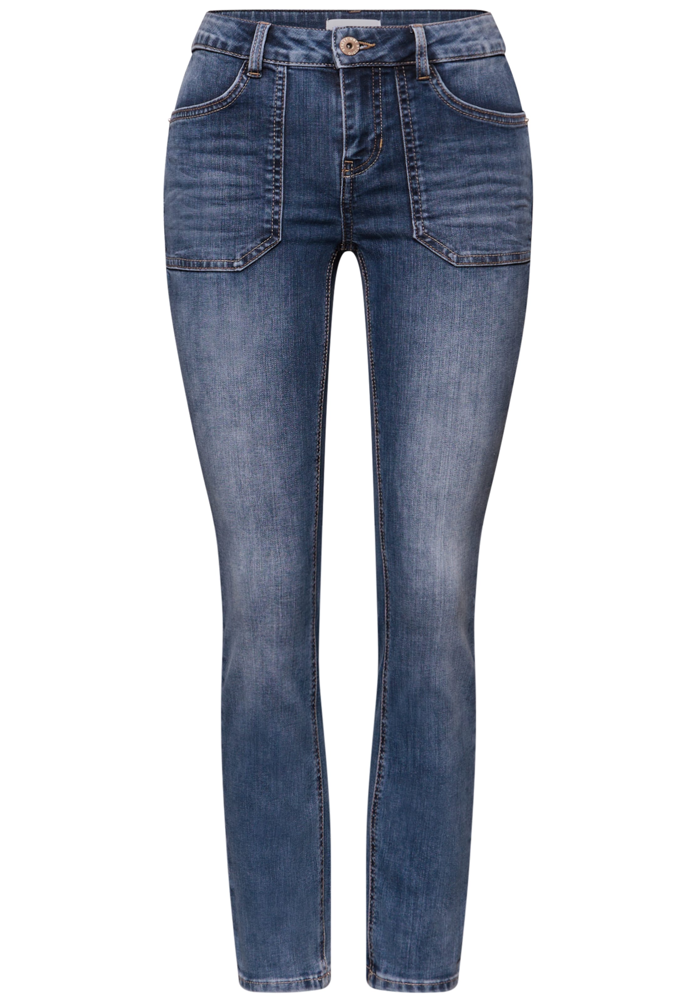 Street One Studio Slim fit Jeans in Blue: front