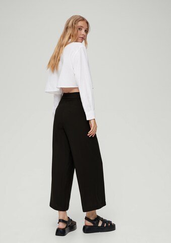 Wide Leg Pantalon QS en noir