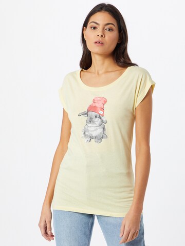 T-shirt 'It Hasi' Iriedaily en jaune : devant