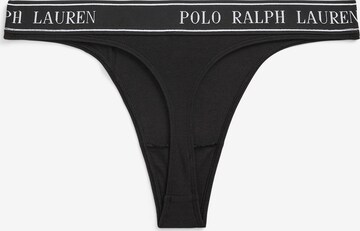 Slip ' Mid Rise Thong ' Polo Ralph Lauren en noir
