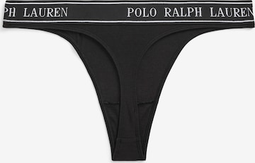 Polo Ralph Lauren Slip ' Mid Rise Thong ' in Zwart
