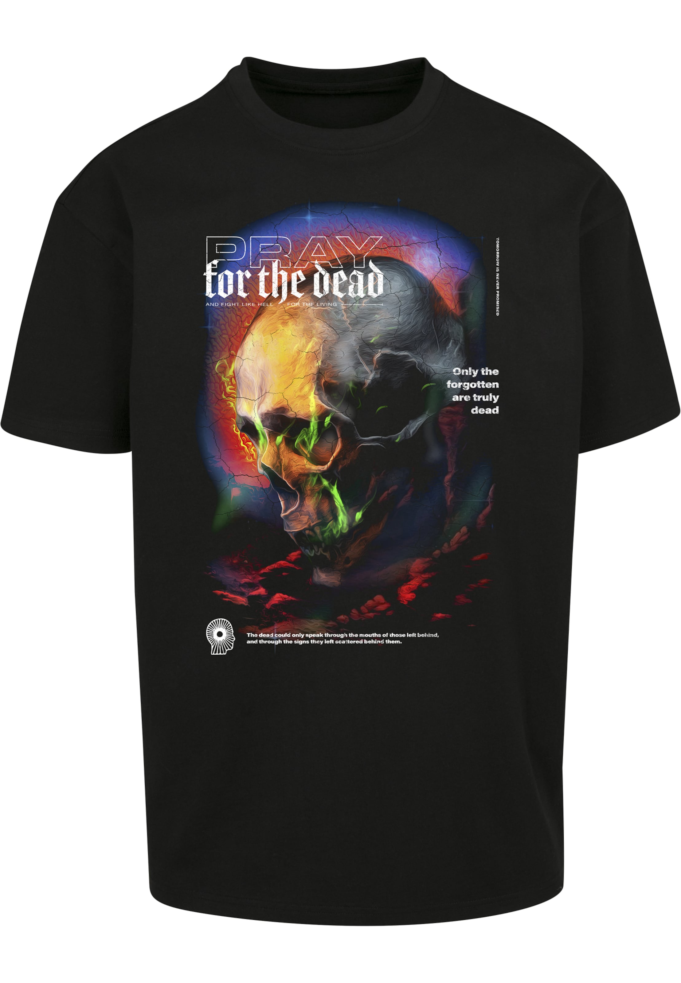 T-Shirt 'Pray For The Dead' Mister Tee en noir : devant