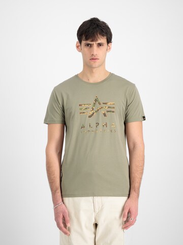 ALPHA INDUSTRIES T-Shirt in Grün: predná strana