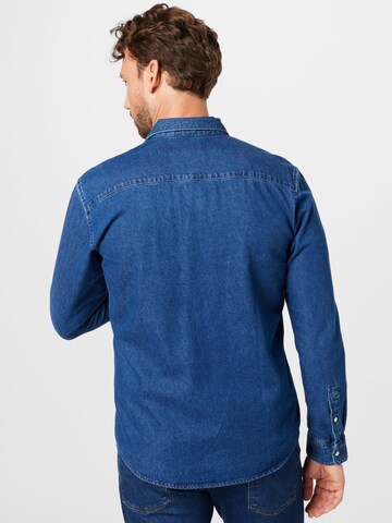 TOM TAILOR DENIM Regular fit Button Up Shirt in Blue