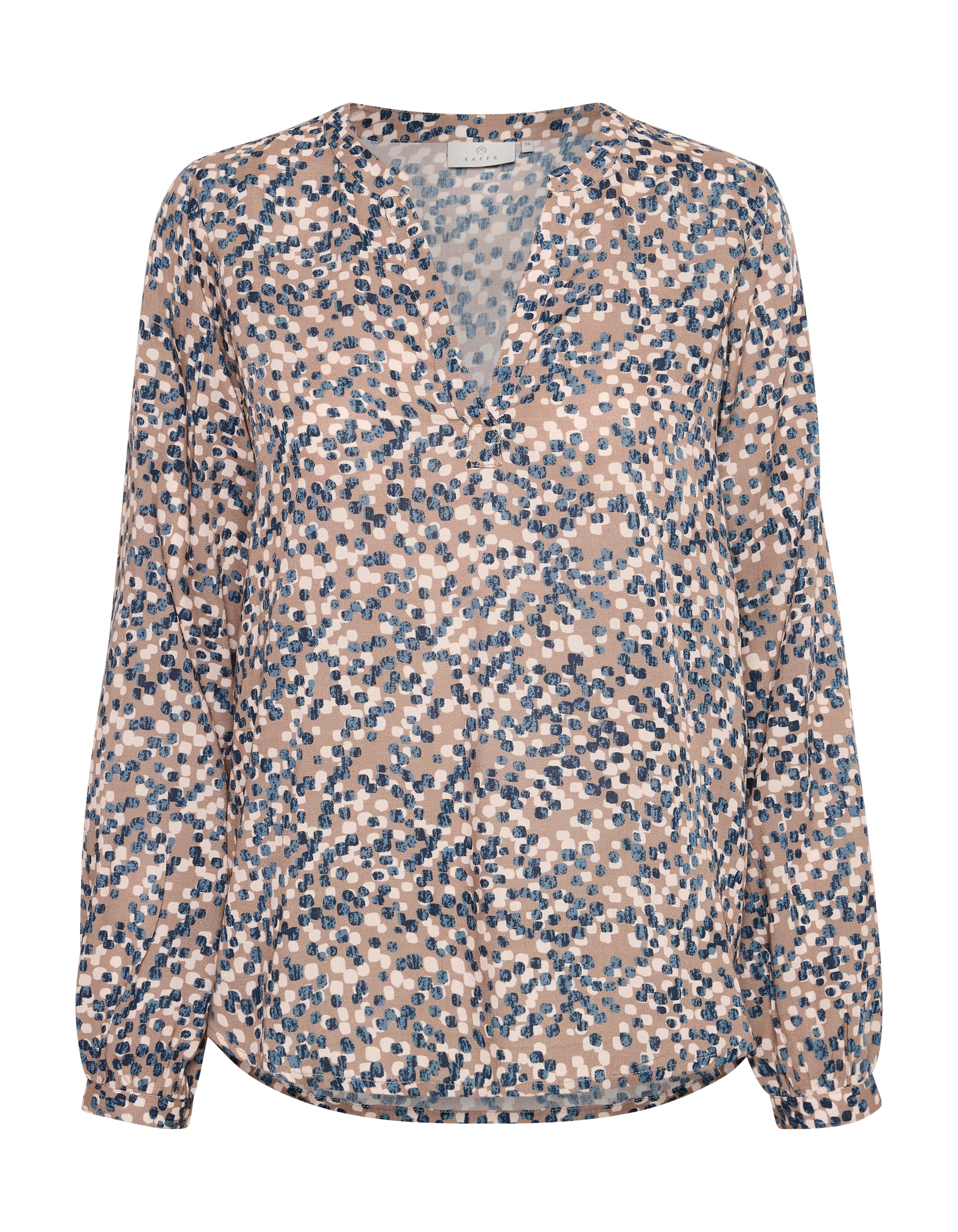 jauktas krāsas Kaffe Blūze 'Jine': no priekšpuses
