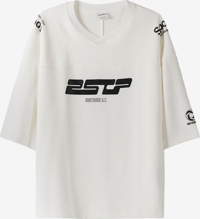 Bershka T-Shirt en noir / blanc, Vue avec produit