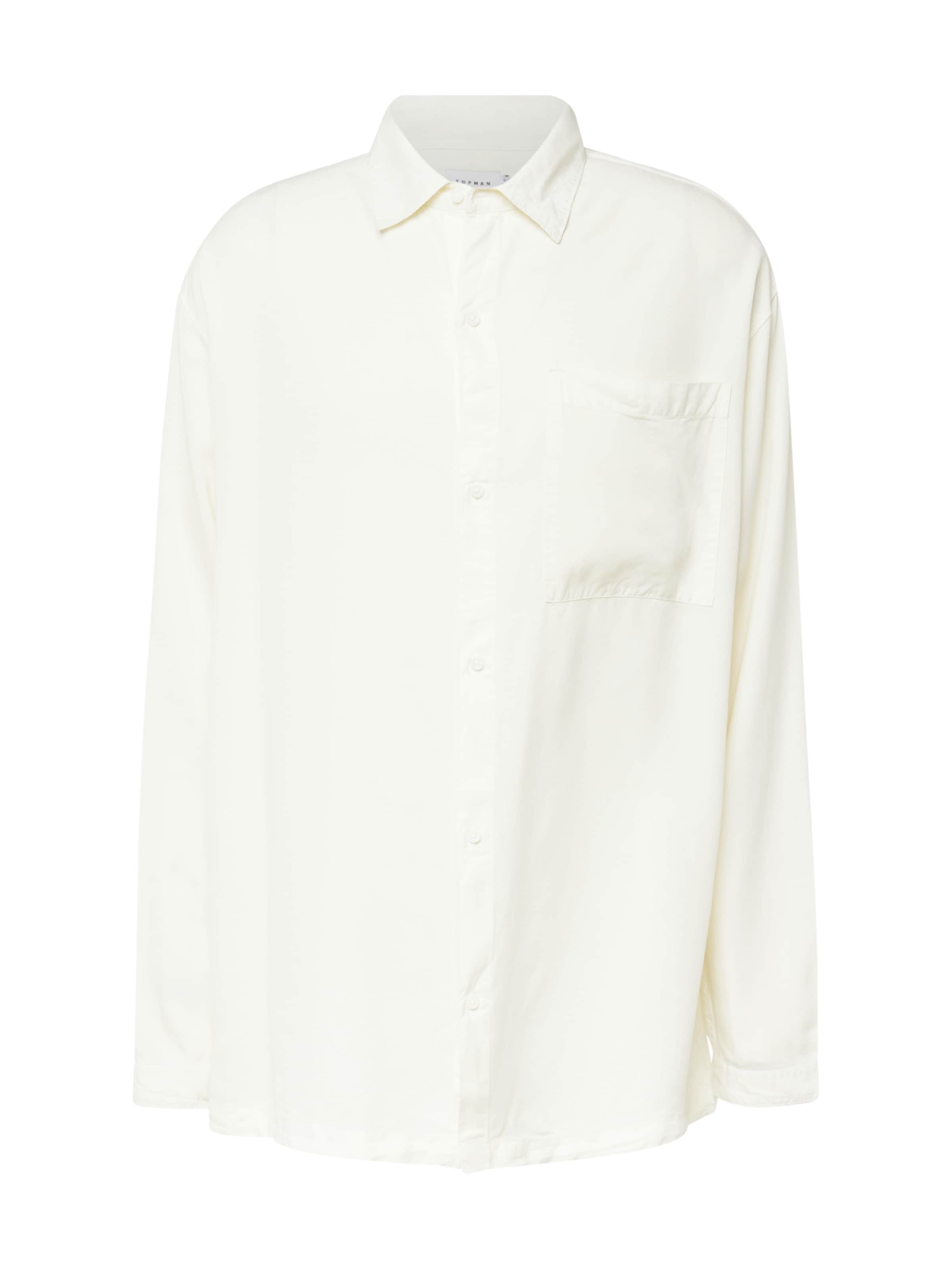 TOPMAN Comfort fit Button Up Shirt in Beige: front