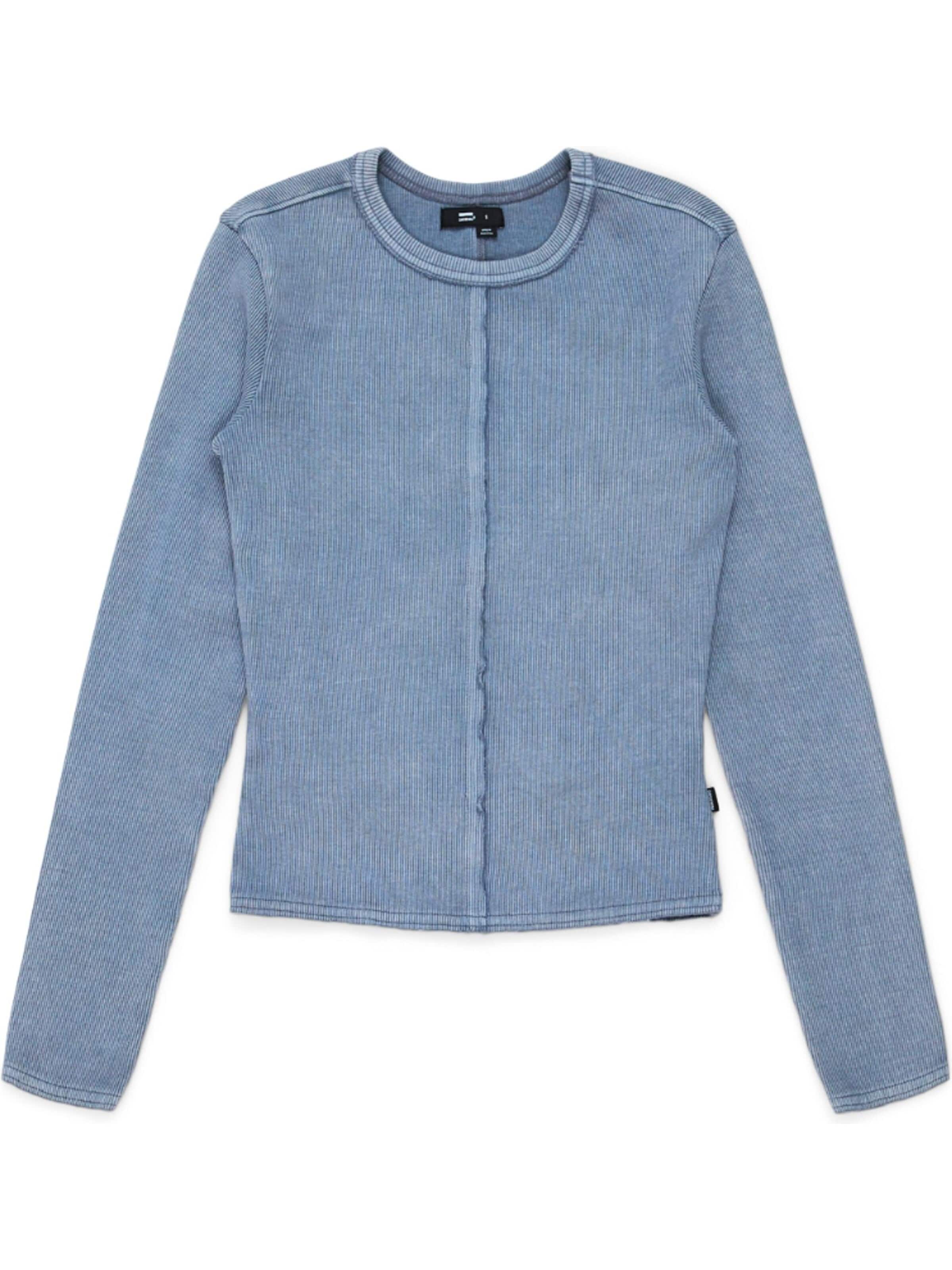 Dr. Denim Shirt 'Stella Rib' in Blauw: voorkant