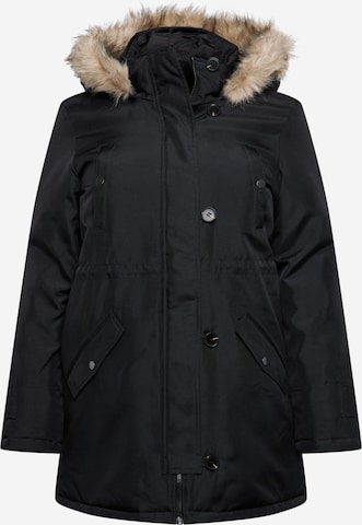 Parka de iarnă de la Vero Moda Curve pe negru: față