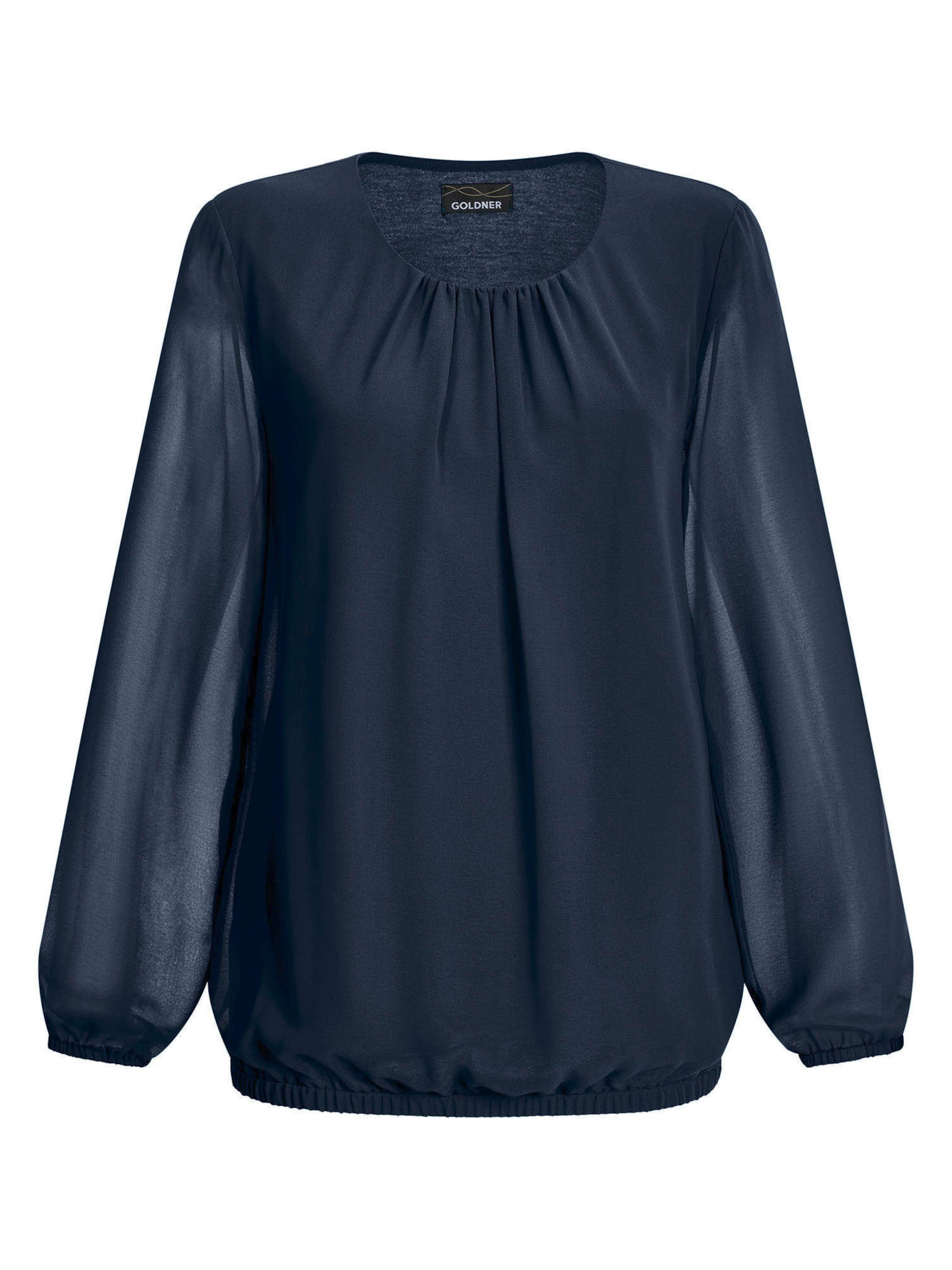 Goldner Bluse in Blau: Vorderseite