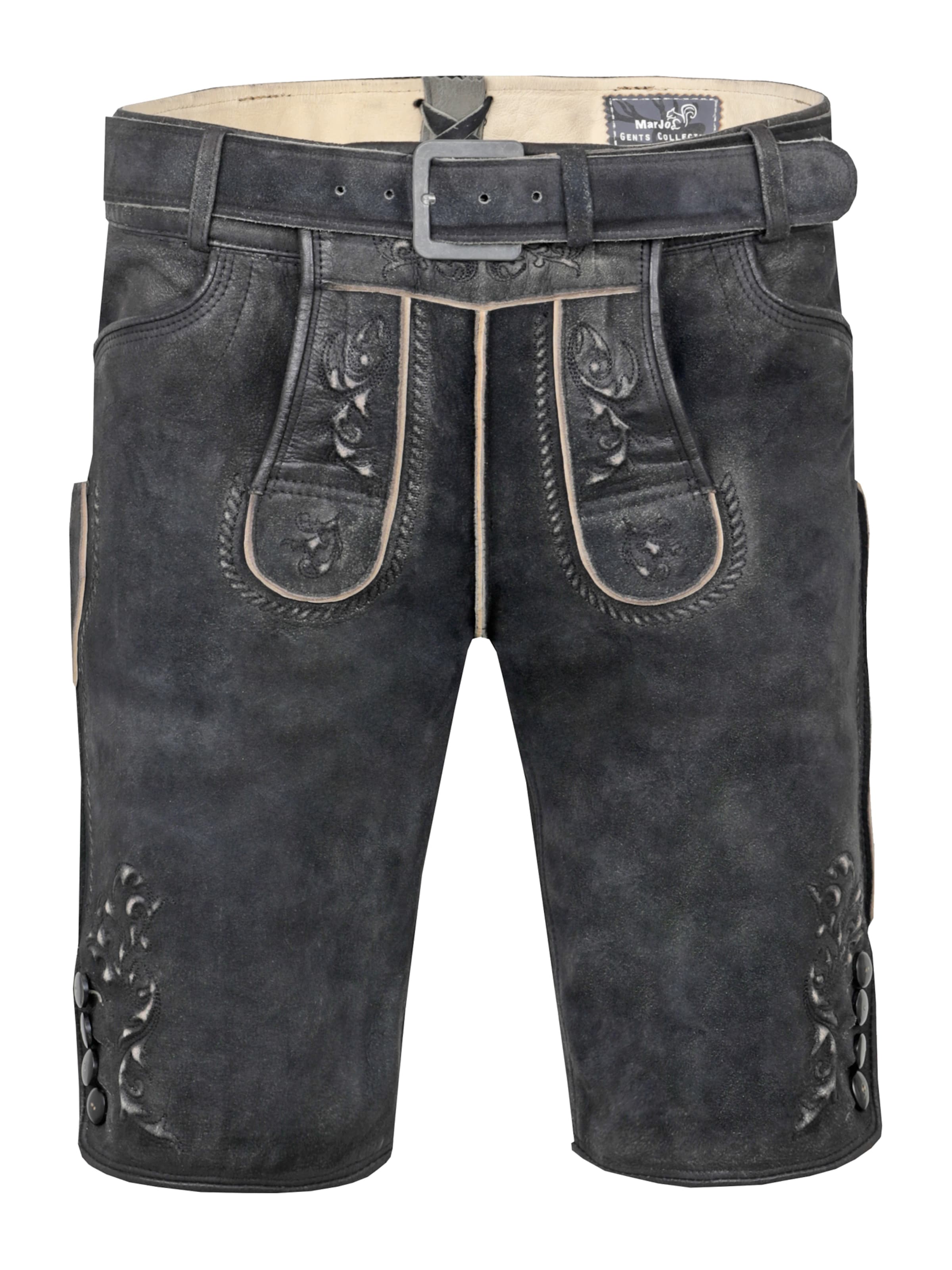 MARJO Štandardný strih Krojové nohavice 'Pörnbach' - Sivá: predná strana