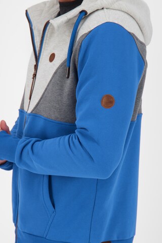 Alife and Kickin Zip-Up Hoodie 'JulianAK O' in Blue