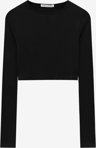 Pull&Bear Shirt in Zwart: voorkant