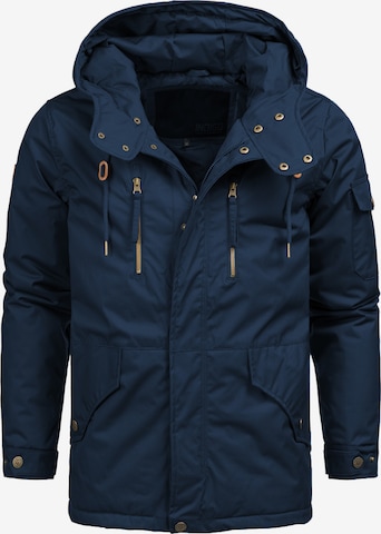 INDICODE JEANS Winterjas 'Elmhurts' in Blauw: voorkant