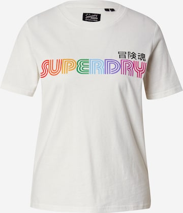 Superdry Majica | bela barva: sprednja stran