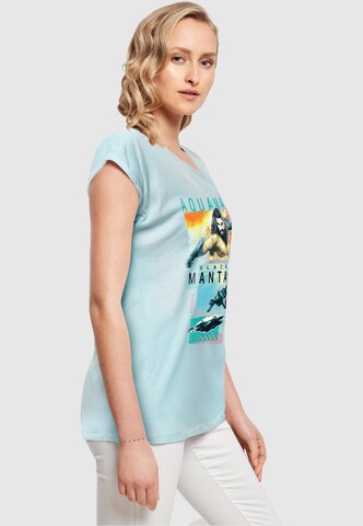 ABSOLUTE CULT T-Shirt 'Aquaman - Character Tiles' in Blau