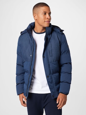 BLEND Winter Jacket in Blue: front