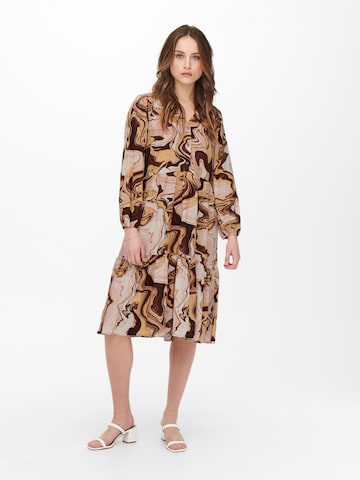 ONLY Shirt Dress 'NAJA' in Brown