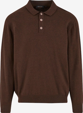 INDICODE JEANS Trui 'Zander' in Bruin: voorkant