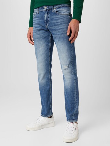 Coupe slim Jean Calvin Klein Jeans en bleu : devant