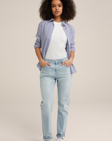 WE Fashion Normální Džíny – modrá