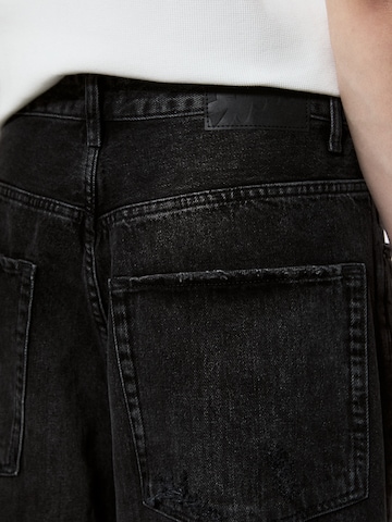 Wide leg Jeans de la Pull&Bear pe negru