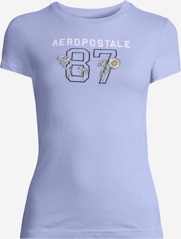 T-shirt AÉROPOSTALE en violet : devant