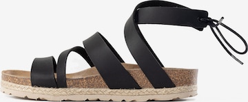 Bayton Sandal 'Braltar' in Black: front