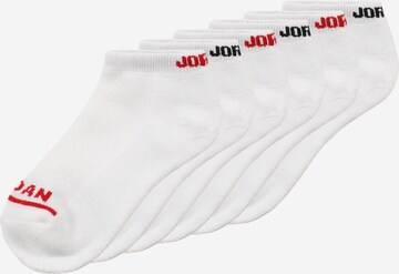 Chaussettes Jordan en blanc : devant