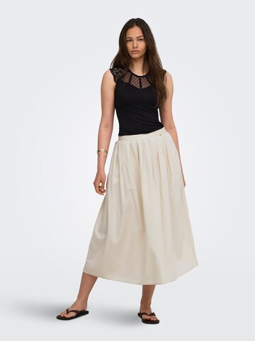 Gonna 'ONLIsola' di ONLY in beige: frontale