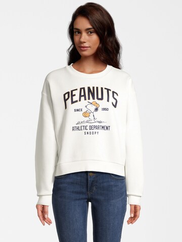Course Sweatshirt 'Peanuts Athletic' in White: front