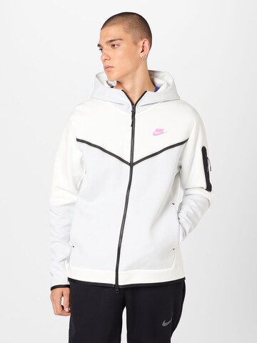 Nike Sportswear Sweat jacket in White: front