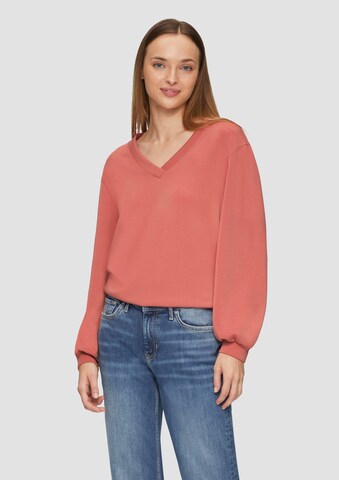 s.Oliver Sweatshirt in Oranje: voorkant