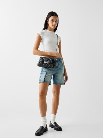 Bershka Torba na ramię w kolorze czarny