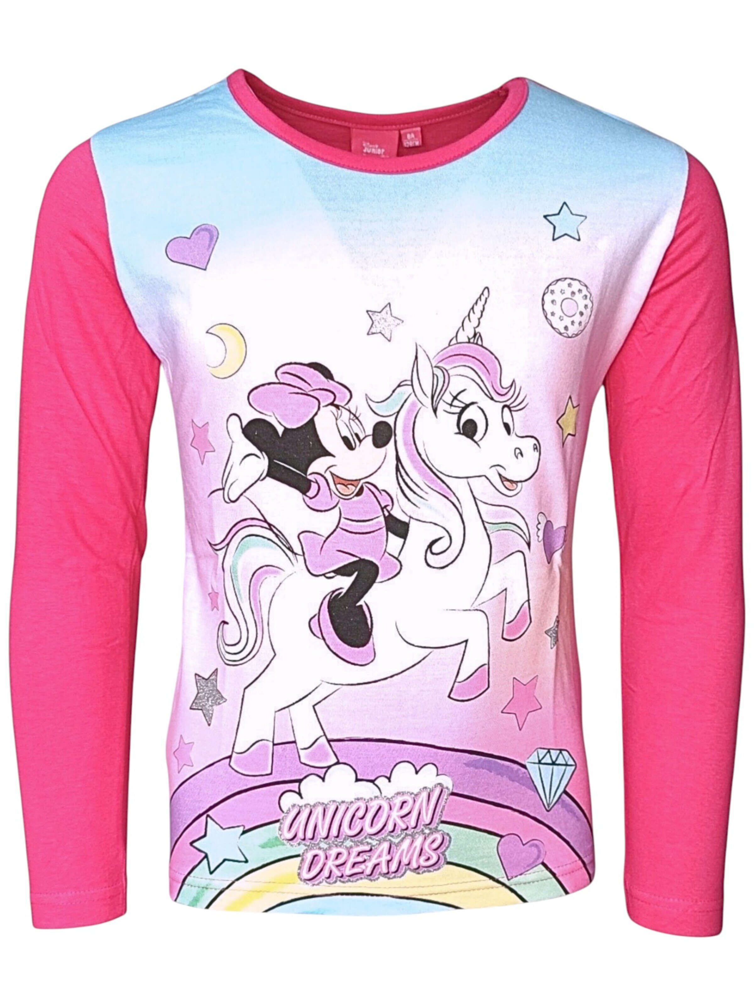 Disney Minnie Mouse Shirt 'Minnie Mouse & Einhorn' in Pink: front